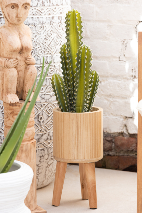 Ghiveci, Lemn, Natural, 27x27x49 [6]