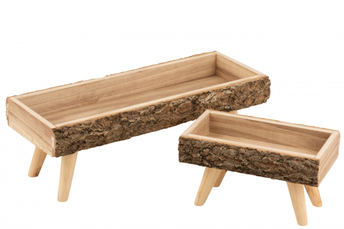 Ghiveci, Lemn, Natural, 54.5x28x25 cm [2]
