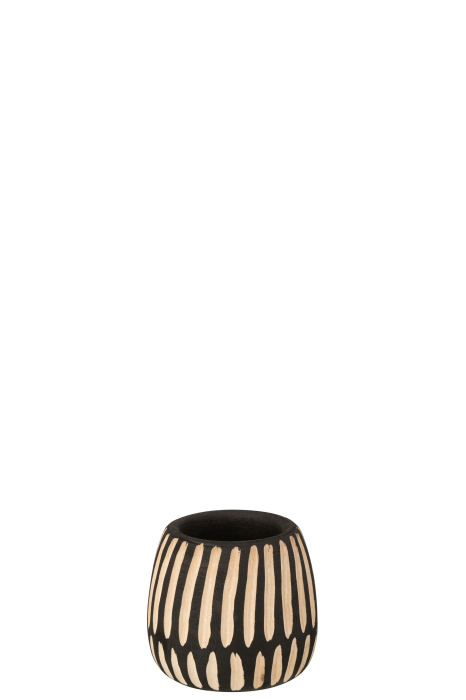 Ghiveci, Lemn, Negru, 15.5x15.5x14 [2]