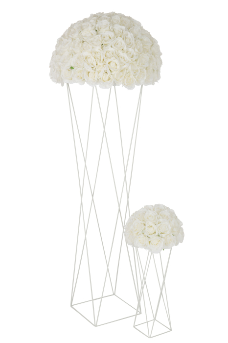 Ghiveci, Metal, Alb, 30x30x145 [5]