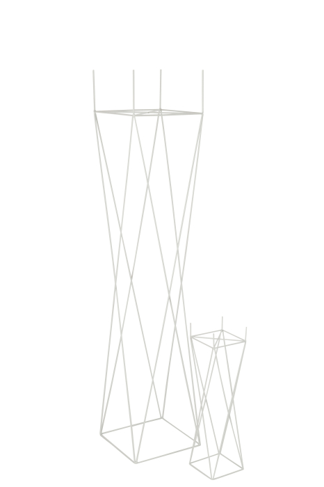 Ghiveci, Metal, Alb, 30x30x145 [4]