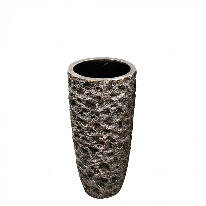 Ghiveci Old Rock, rasina fibra de sticla, bronz, 70x33 cm