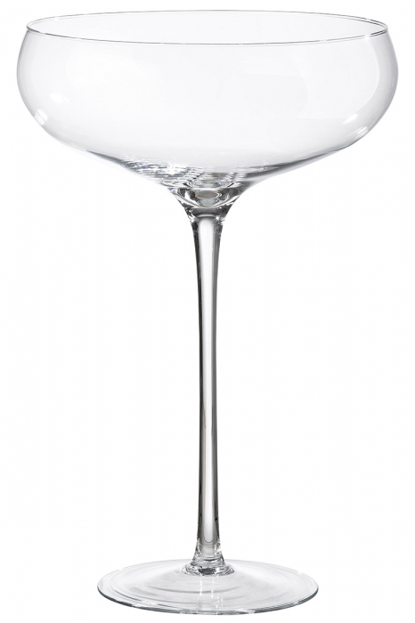 Ghiveci pahar sampanie, Sticla, Transparent, 54x36.3 cm