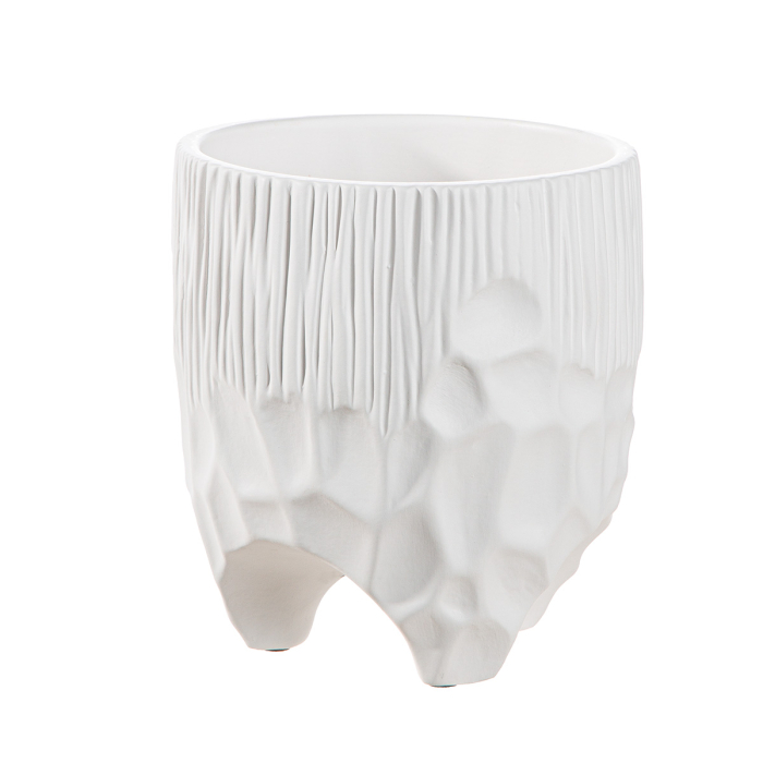 Ghiveci, "Roma", Ceramica, alb, PU 3, H 19 cm, A. 17 cm [3]