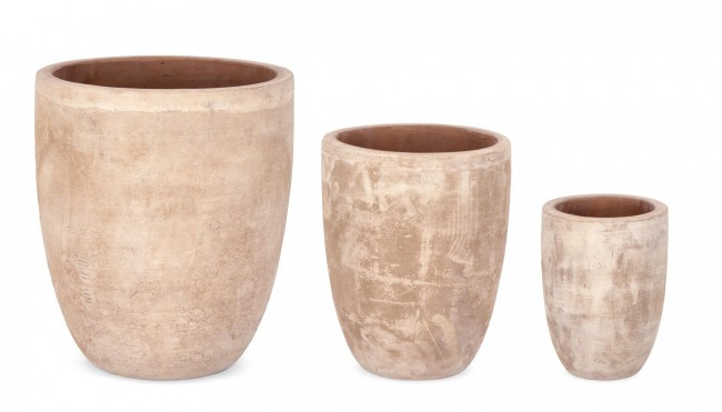 Ghiveci Terrasa Brunita, Teracota, Set3, Dims Ø22A - 22H; Ø32A - 29H; Ø42A - 38H [1]