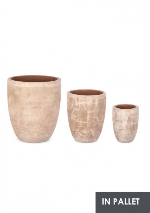 Ghiveci Terrasa Brunita, Teracota, Set3, Dims Ø22A - 22H; Ø32A - 29H; Ø42A - 38H [5]