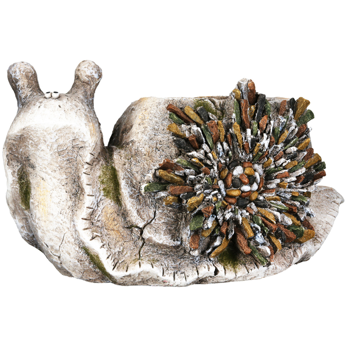 Ghiveci, Melc, „Selma”, motiv mozaic, Magnesia, culori naturale, 24 x 40 x 23 cm [3]