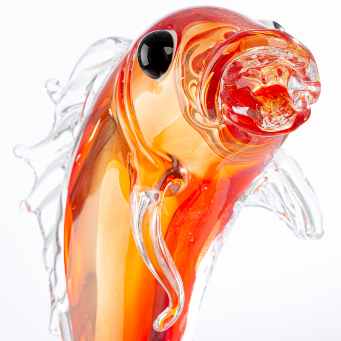 Glasart, Figurină, Pește, Piscium, Sticlă, roșu, PU 1, L. 12 cm, L. 21 cm, H. 22 cm [3]
