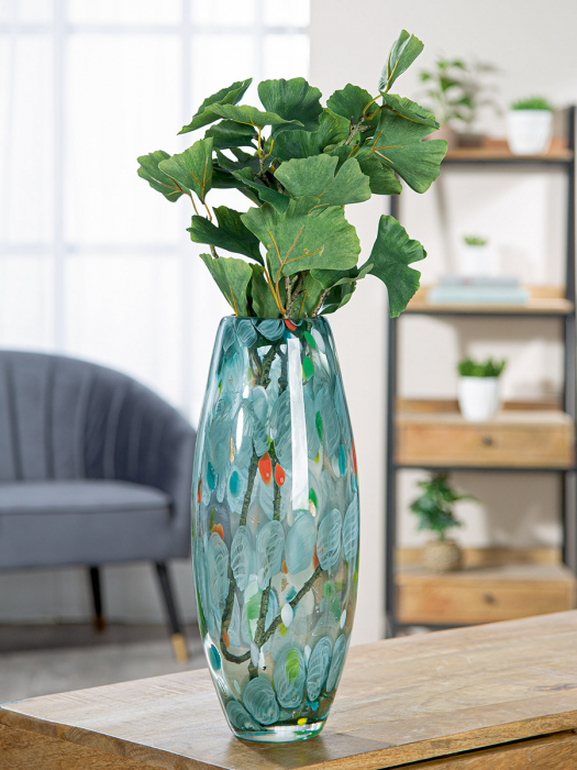 Glasart, Vaza, Fuego, patat, Sticla, verde, PU 2, L. 14,5 cm, L. 14,5 cm, H. 31 cm [5]