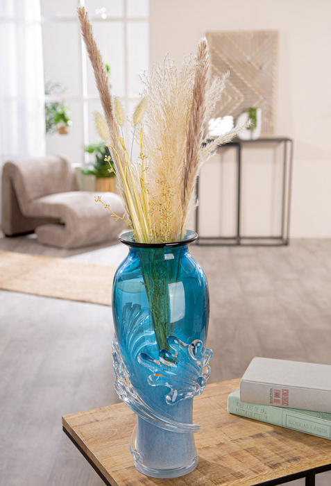 Glasart, Vaza, Wave, Sticla, albastra, PU 1, H. 40 cm, D. 19 cm [3]