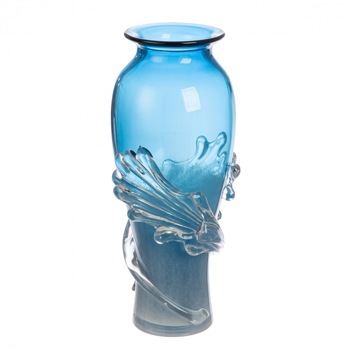 Glasart, Vaza, Wave, Sticla, albastra, PU 1, H. 40 cm, D. 19 cm [1]