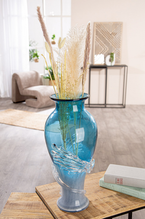 Glasart, Vaza, Wave, Sticla, albastra, PU 1, H. 50 cm, D. 23 cm [3]