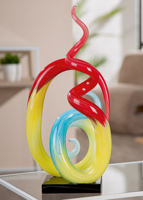 Glass Art, Sculptură, Sticlă, multicolor, PU 1, L. 10 cm, L. 21 cm, H 37 cm [5]