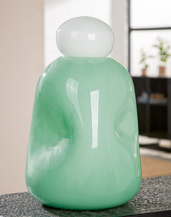 Glass Art, Vază, „Bombon”, Sticlă, verde deschis, PU 1, H 38 cm, D 21 cm [5]