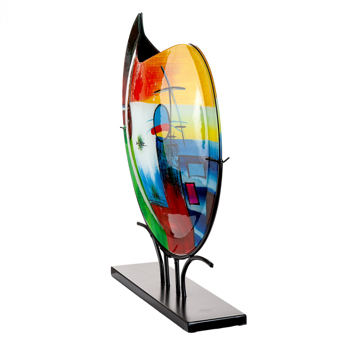 Glass Art, Vază, rotundă, Sticlă, multicoloră, PU 1, L. 11 cm, L. 50 cm, H 48 cm [2]