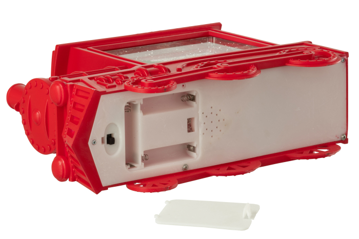 Glob cu apa, Locomotiva Craciun, plastic, rosu [4]