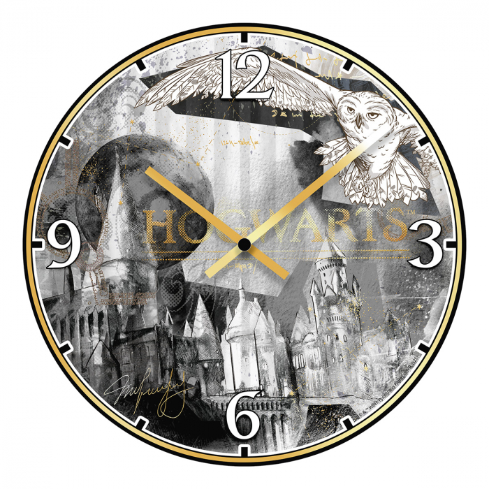 Harry Potter, Ceas de perete, MDF, negru, alb, PU 1, D. 50 cm [1]