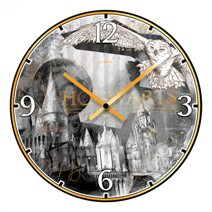 Harry Potter, Ceas de perete, MDF, negru, alb, PU 1, D. 50 cm [2]