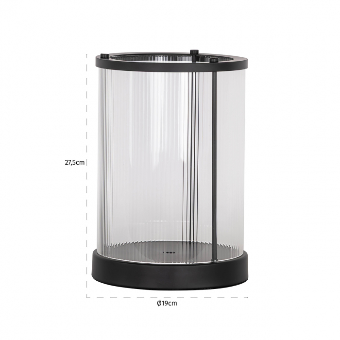 Hurricane/ Suport lumanare Dayene mic (negru), Dims: 27.5 x 19.0 x 19.0 cm [2]