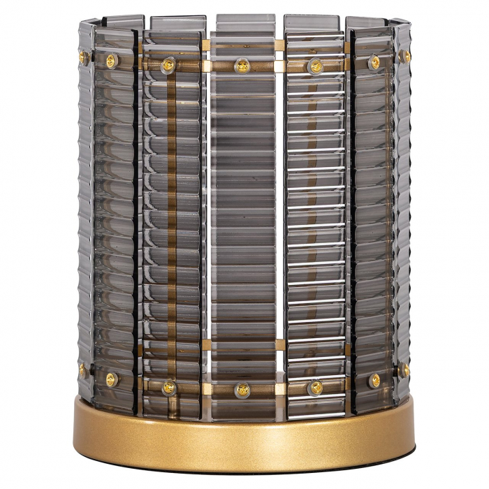Hurricane/ Suport lumanare Daylin de dimensiuni reduse (fum), Dims: 27.5 x 22.0 x 22.0 cm [1]