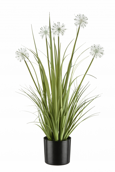 Iarba decorativa la ghiveci Dandelion, artificial, verde, 70 cm [2]