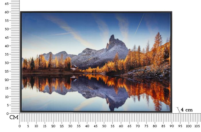 Imprimeu pe panza cu rama, lac 90x4x60 cm [7]