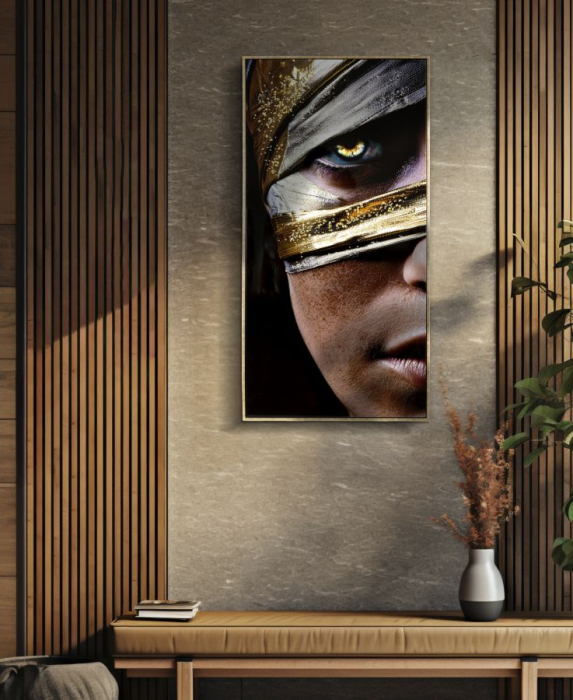 Imprimeu pe panza cu rama, Nairobi -a- cm 52x4x102 [6]