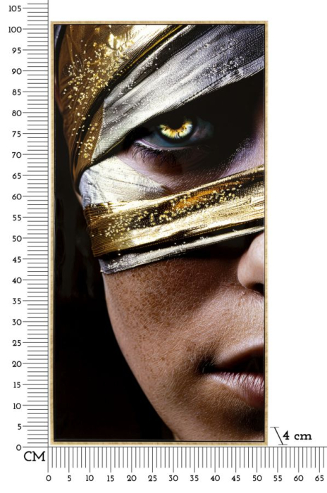 Imprimeu pe panza cu rama, Nairobi -a- cm 52x4x102 [7]