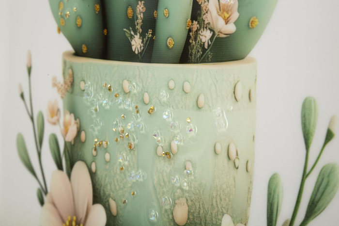 Imprimeu pe panza cu rama, vaza cu cactus -d- 40x2,8x40 cm [4]