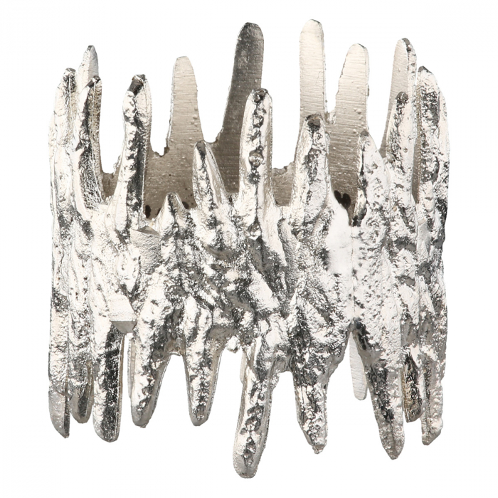 Inel de șervețele, aluminiu, argintie, PU 4, H 5 cm, D 5 cm [1]