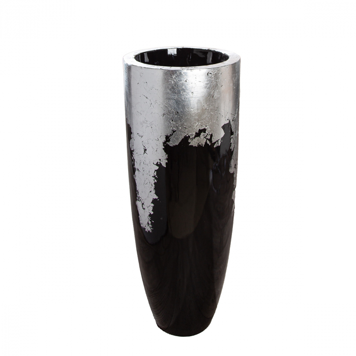Suport ghiveci Konus, Fibră de sticlă, negru, argintiu, PU 1, H. 100 cm, D. 38 cm [2]