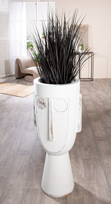 Jardiniera XXL, Față, Face, Fibră de sticlă, alb, PU 1, L. 40 cm, L. 45 cm, H. 106 cm [3]