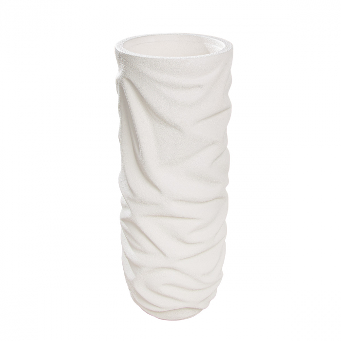 Jardiniera XXL, rotundă, Crush, Magnezia, albă, PU 1, H. 90 cm, D. 36 cm [1]