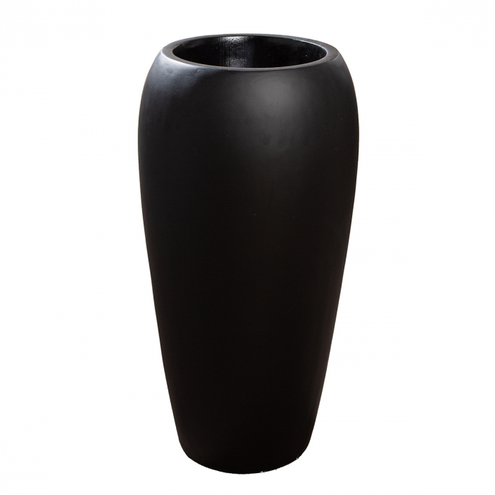 Jardiniera XXL, Trendy, Fibră de sticlă, negru, PU 1, L. 32,5 cm, L. 32,5 cm, H. 66 cm [1]