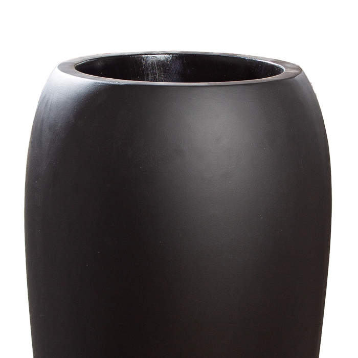Jardiniera XXL, Trendy, Fibră de sticlă, negru, PU 1, L. 38 cm, L. 38 cm, H. 86 cm [2]
