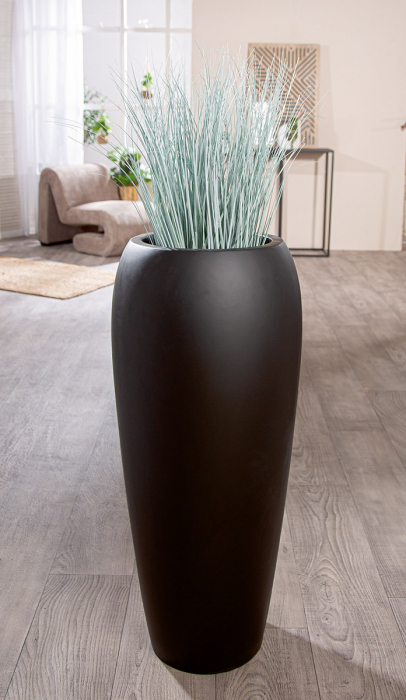 Jardiniera XXL, Trendy, Fibră de sticlă, negru, PU 1, L. 38 cm, L. 38 cm, H. 86 cm [3]