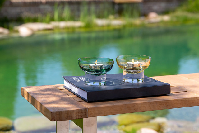 JULIA, Suport de tea lights din sticlă, verde inchis, h.7 cm, d.10,5 cm [3]