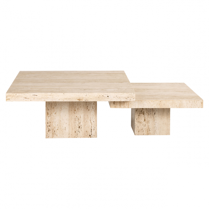 Set 2 masute La Cantera Square, Lemn, Maro, 35x80x80 cm [4]
