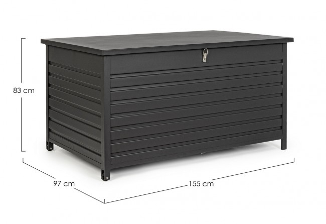 Lada de depozitare Atlantic, Aluminiu, Negru, 155x97x83 cm [2]