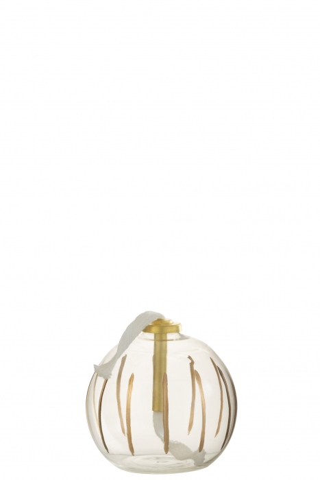 Lampa cu ulei, Ball, Auriu Transparent S