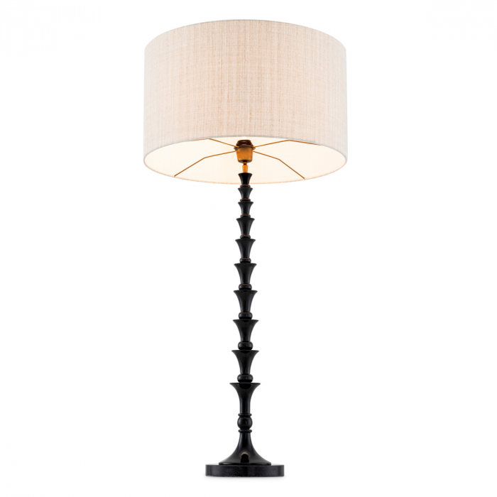 Lampă de masă, Arabella finisaj negru piano cu abajur, Dimensiuni: W. 20 | max W. 55 | H. 112.5   [3]