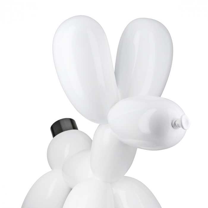 Lampă de masă, Balon, câine, Scotty, Polirășină, alb, PU 1, L. 16 cm, L. 41 cm, H. 35,5 cm [3]