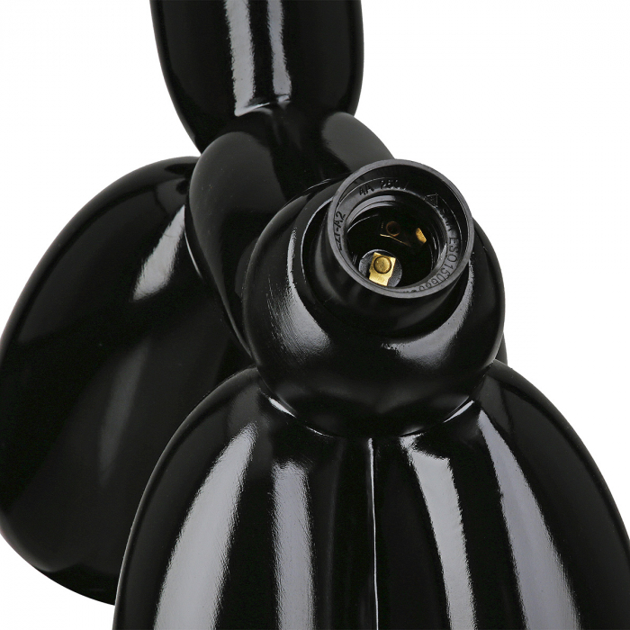 Lampă de masă, Balon, câine, Scotty, Polirășină, negru, PU 1, L. 16 cm, L. 41 cm, H. 35,5 cm [4]