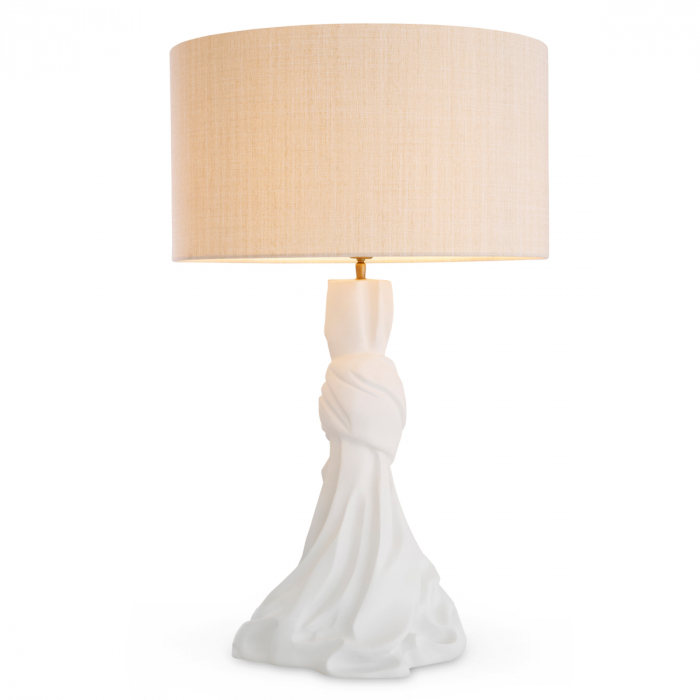 Lampă de masă, Banyan finisaj alb cu abajur, Dimensiuni: W. 36.5 | max W. 55 | H. 88   [6]
