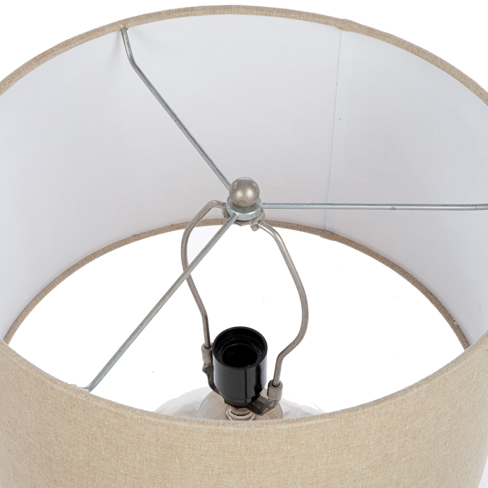 Lampa de masa, "Boulevard", Material textil, bej, maro, crem, PU 1, H 62 cm, A. 37 cm [2]