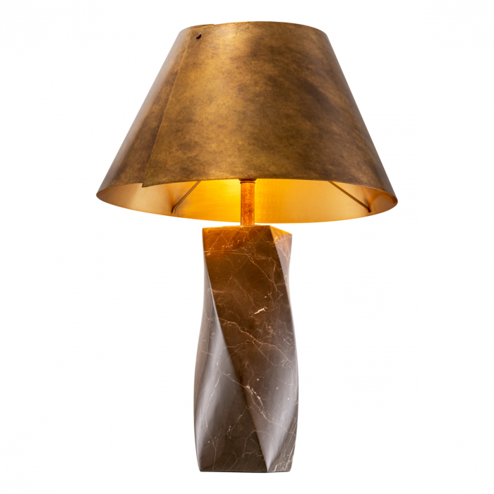Lampă de masă, Camelia marmură cafea , Dims: W. 17 | max W. 53 | H. 78  (CM) [2]