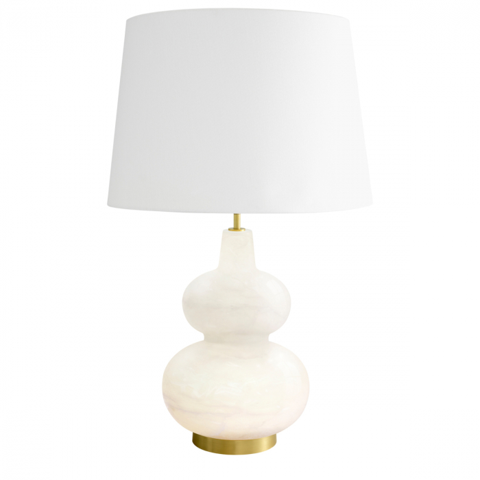 Lampă de masă, Cavo, finisaj din alamă cu aspect vintage, abajur inclus, Dims: W. 27 | max W. 45 | H. 73  (CM) [3]