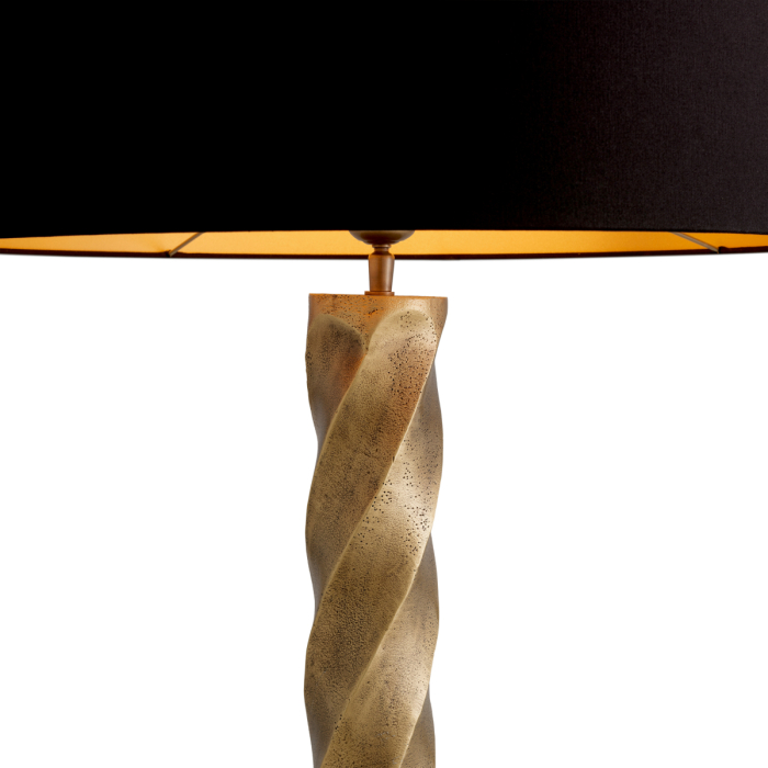 Lampa de masa Costanza cu finisaj vintage din alama, Abajurul este inclus |W. 8 | max W. 55 | H. 98 cm  [3]