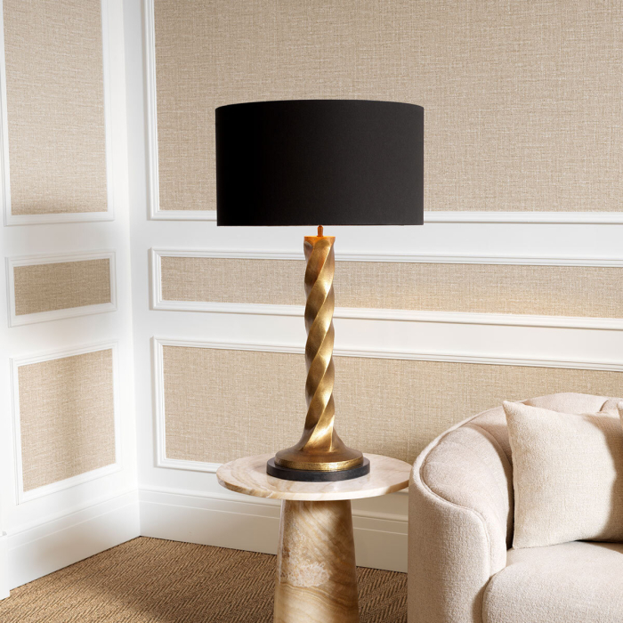 Lampa de masa Costanza cu finisaj vintage din alama, Abajurul este inclus |W. 8 | max W. 55 | H. 98 cm  [2]