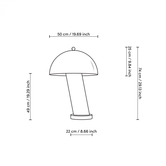 Lampă de masă, Daniel marmură gri, finisaj din alamă cu aspect vintage, Dims: W. 22 | max W. 50 | H. 74  (CM) [6]